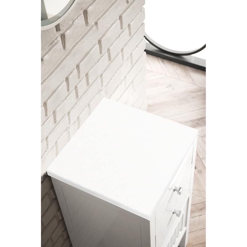 James Martin Vanities Athens 15" Cabinet w/ Drawers and Door, Glossy White