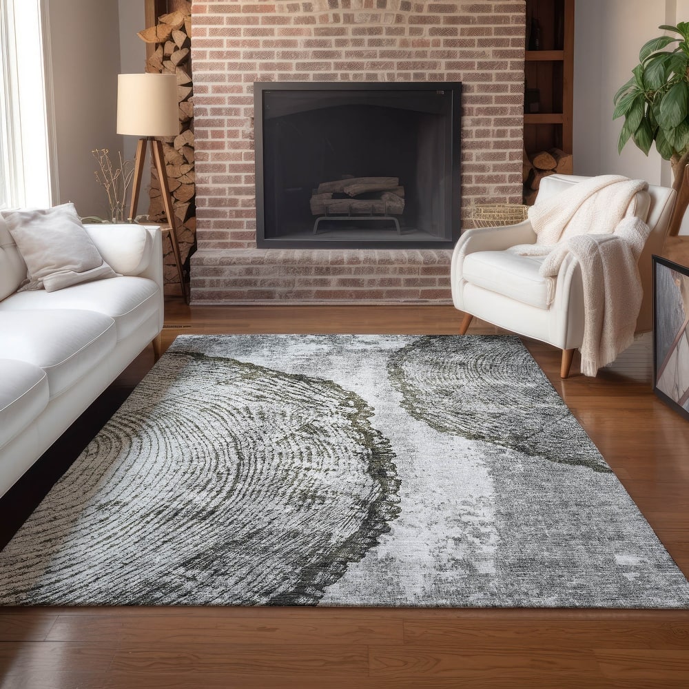 Machine Washable Indoor/ Outdoor Chantille Modern Pop Rug