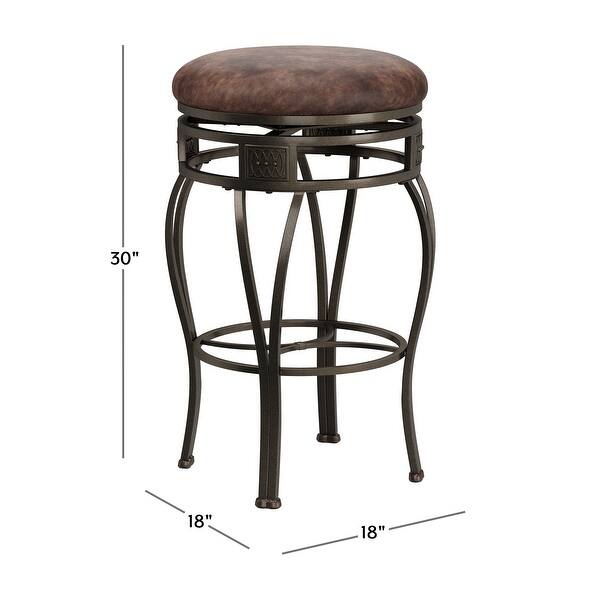 Hillsdale Furniture Montello Metal Backless Swivel Bar Height Stool