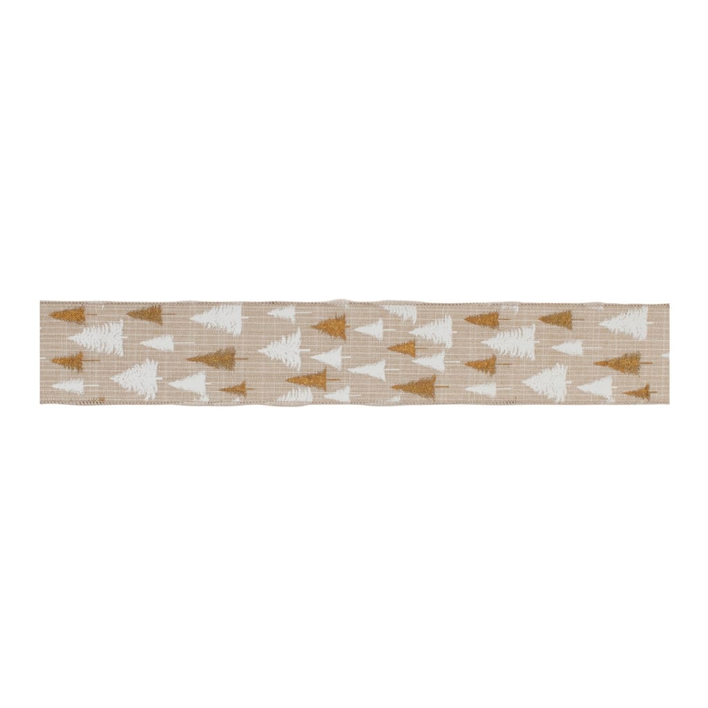Red and White Pine treet Wired Ribbon (Set of 2)