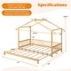 preview thumbnail 14 of 28, Gymax Wooden House Bed Twin to King Daybed w/ Safety Rails & Decorable