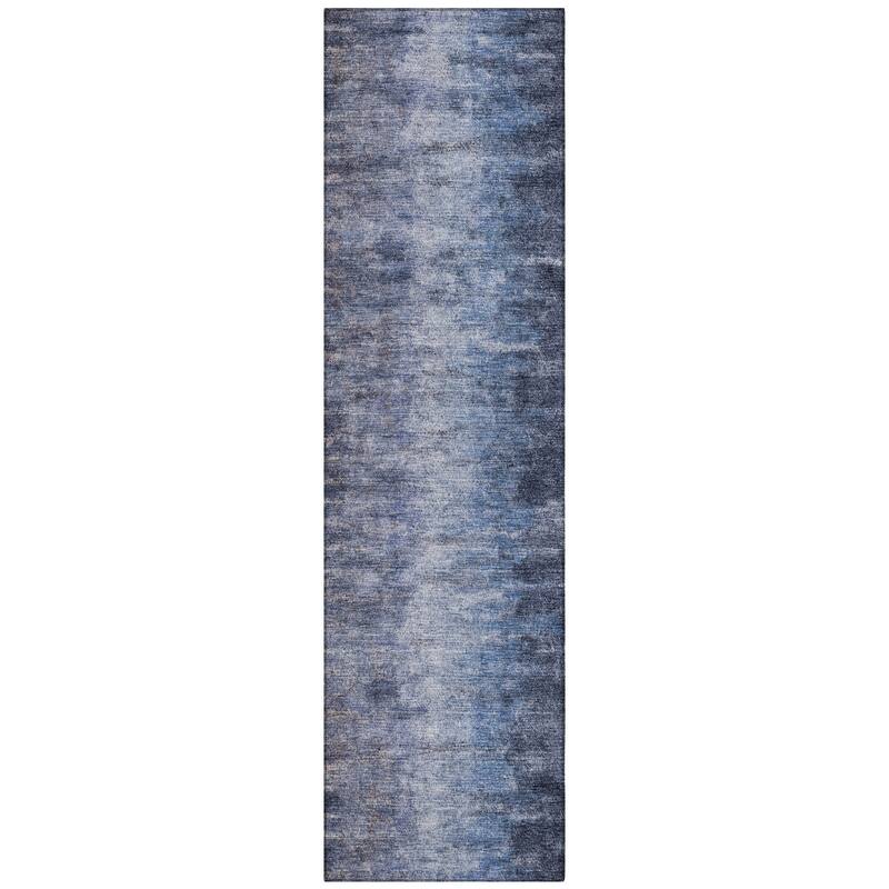 Machine Washable Indoor/ Outdoor Contemporary Ombre Chantille Rug
