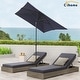 preview thumbnail 2 of 44, Clihome 10' x 6'5 Aluminum Rectangular Market Umbrella
