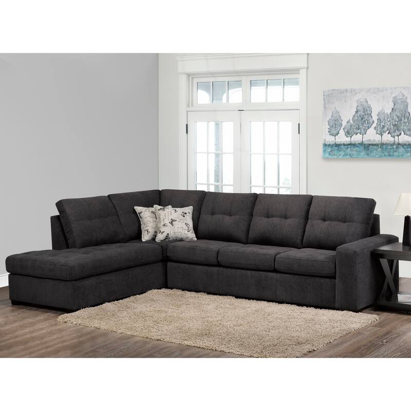 Randi Fabric Tufted Sectional Chaise Sofa