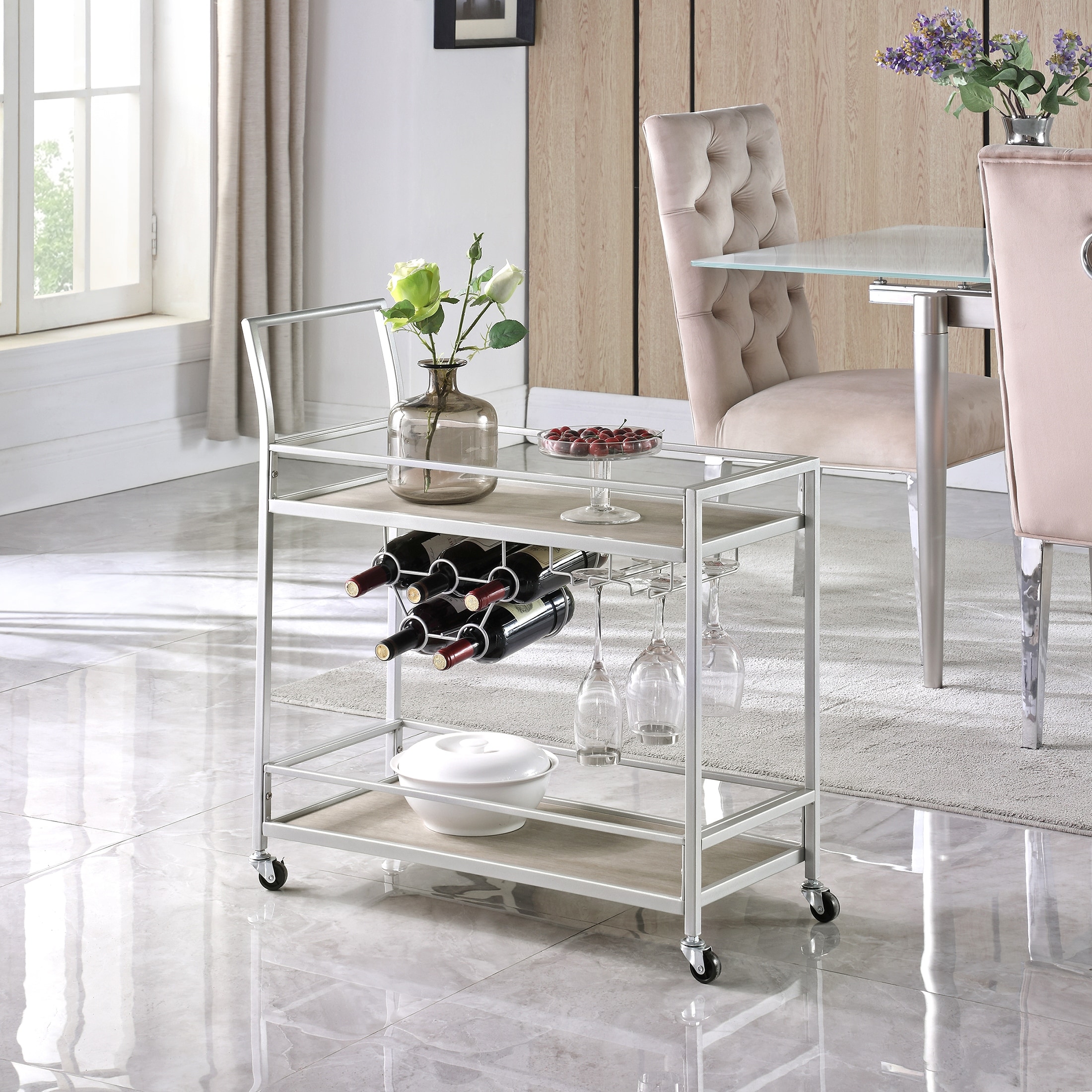 Firstime Co Francesca Bar Cart Kitchen Storage