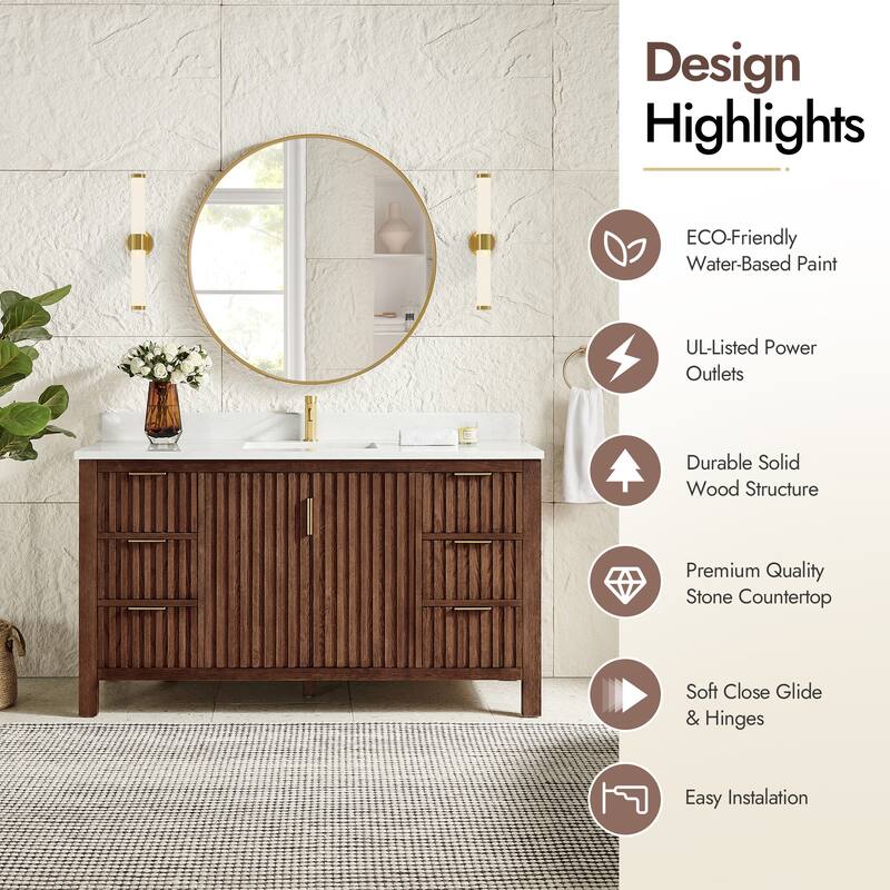 Shenzhen Bath Vanity with Composite Stone Top without Mirror