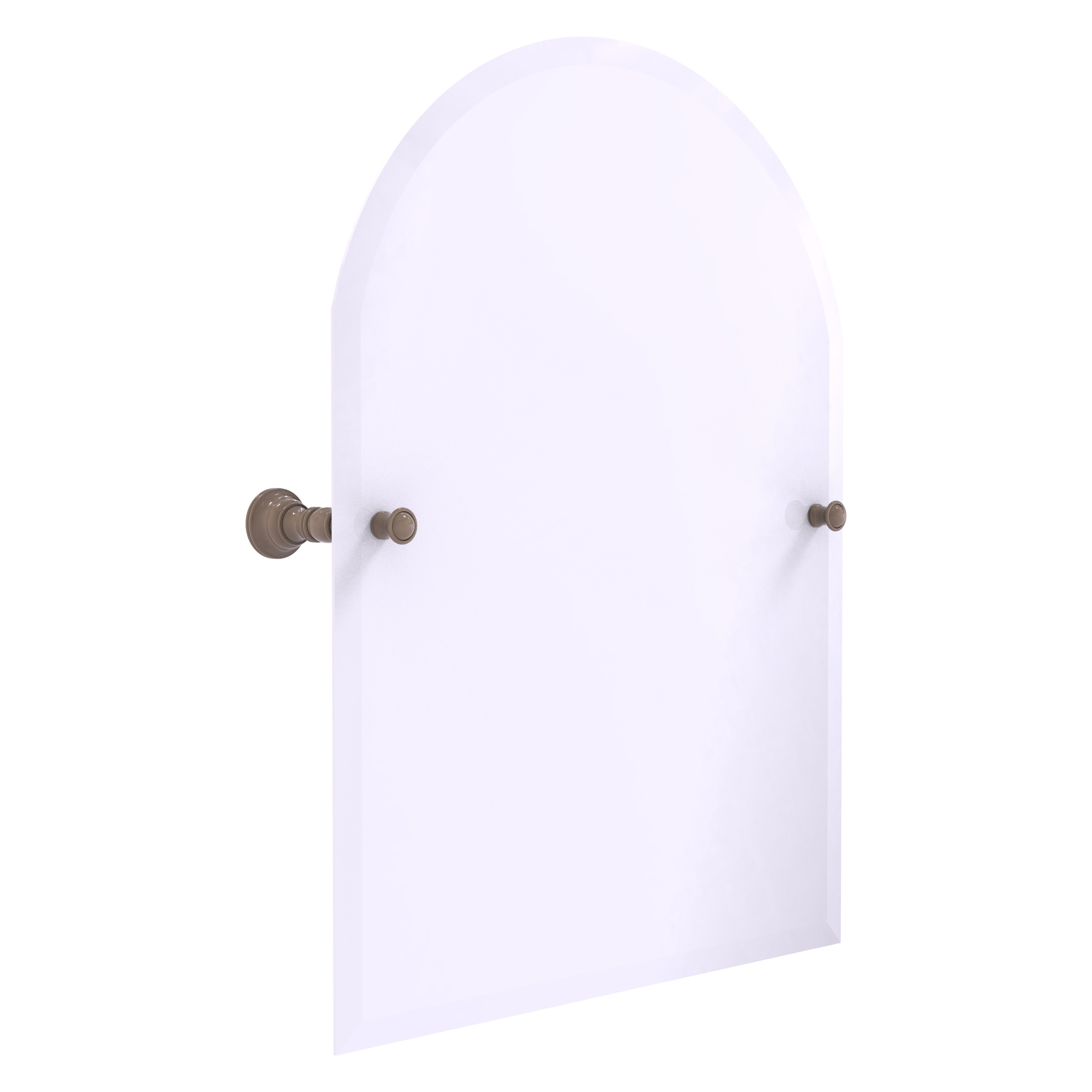 Allied Brass Carolina Collection Frameless Arched Top Tilt Mirror with Beveled Edge