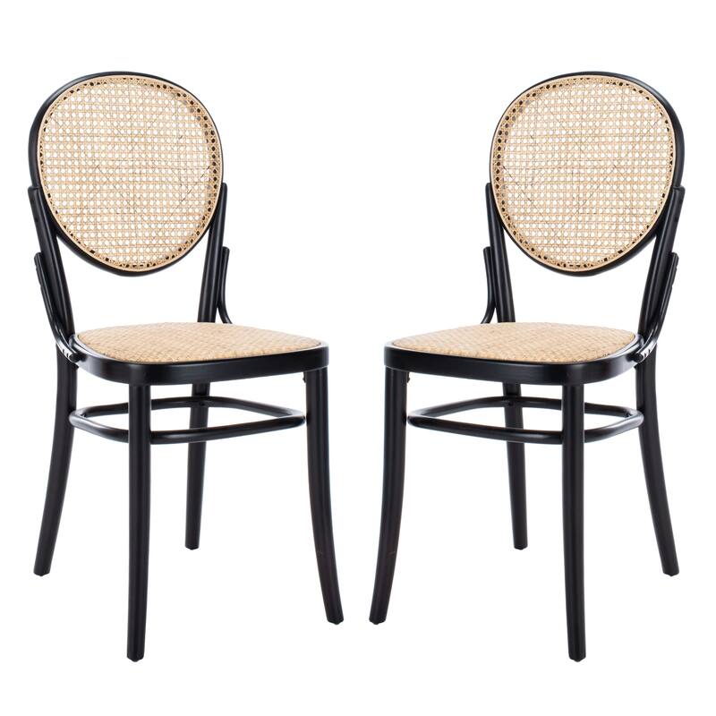 SAFAVIEH Willia Modern Natural Cane Dining Chair (Set of 2) - 21.1" x 15.7" x 31.9" - 21"Wx16"Dx32"H