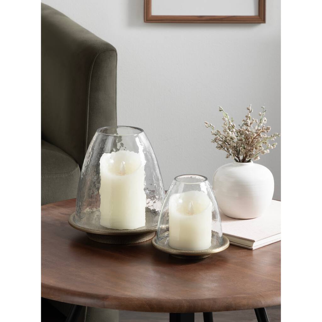 Kate and Laurel Campana Cloche Candle Holder Set - 2 Piece