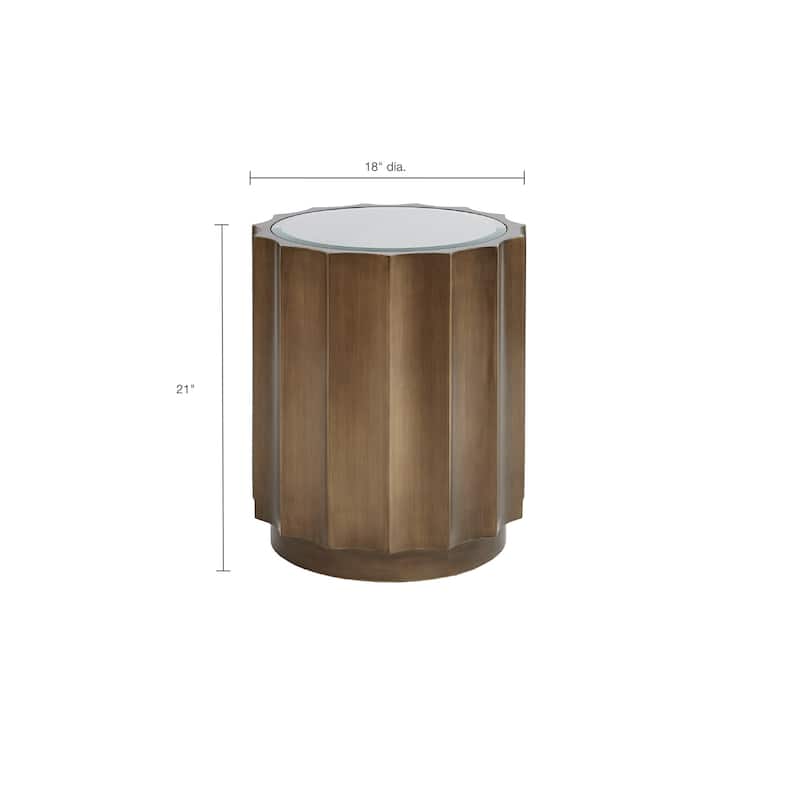 Madison Park Ortega Bronze Round Accent Table