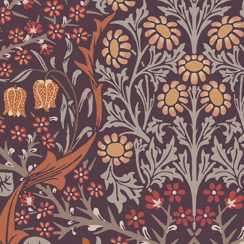 William Morris Blackthorn Plum Wallpaper