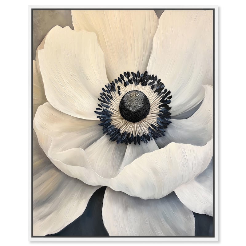 Heart of the Anemone Canvas by Art Remedy - 36" x 45" - White