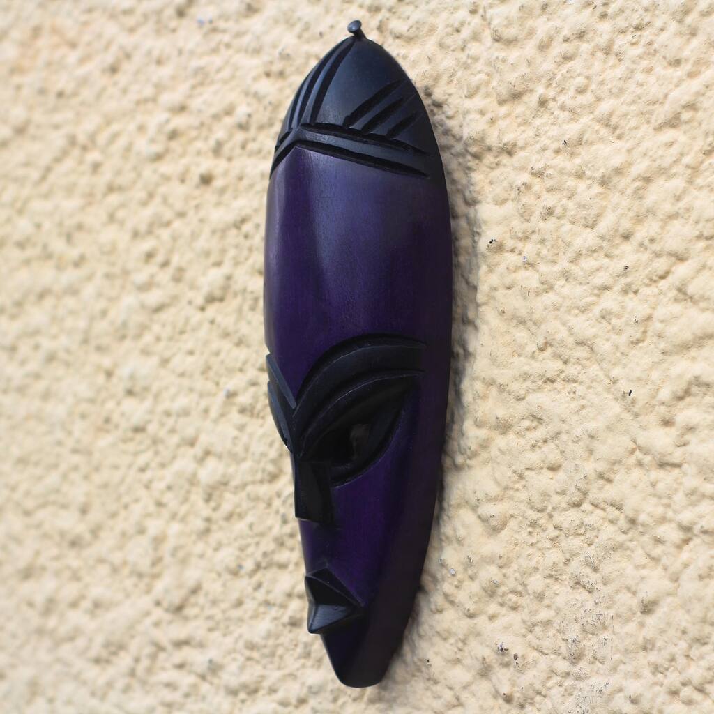Novica Handmade Akiti Beauty African Wood Mask
