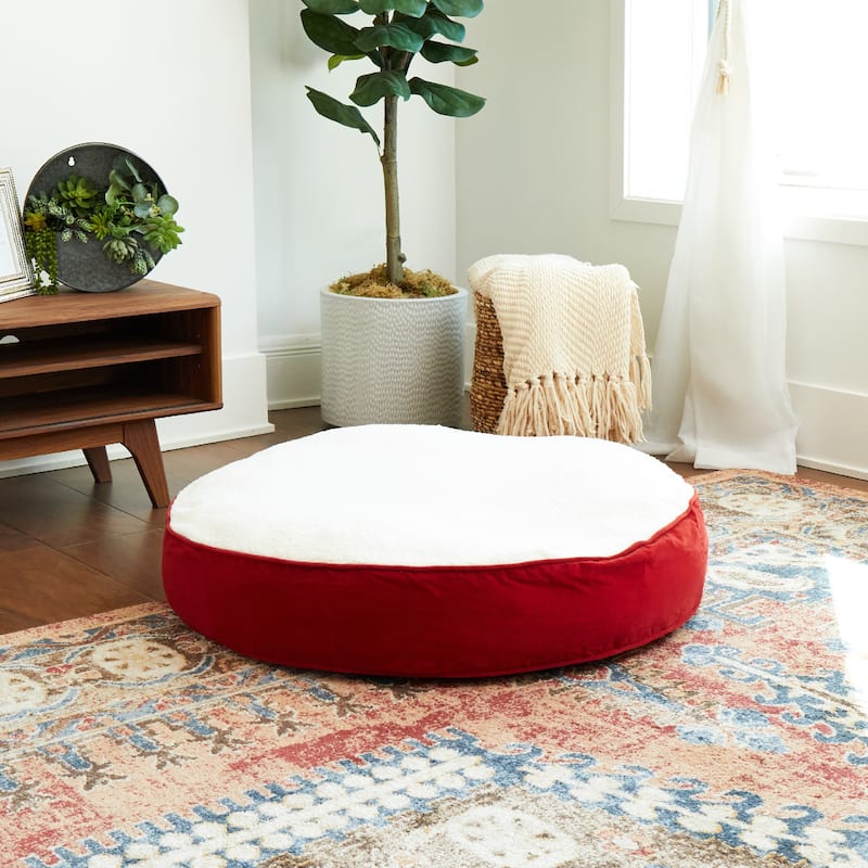 Happy Hounds Scooter Deluxe Crimson Round Dog Bed