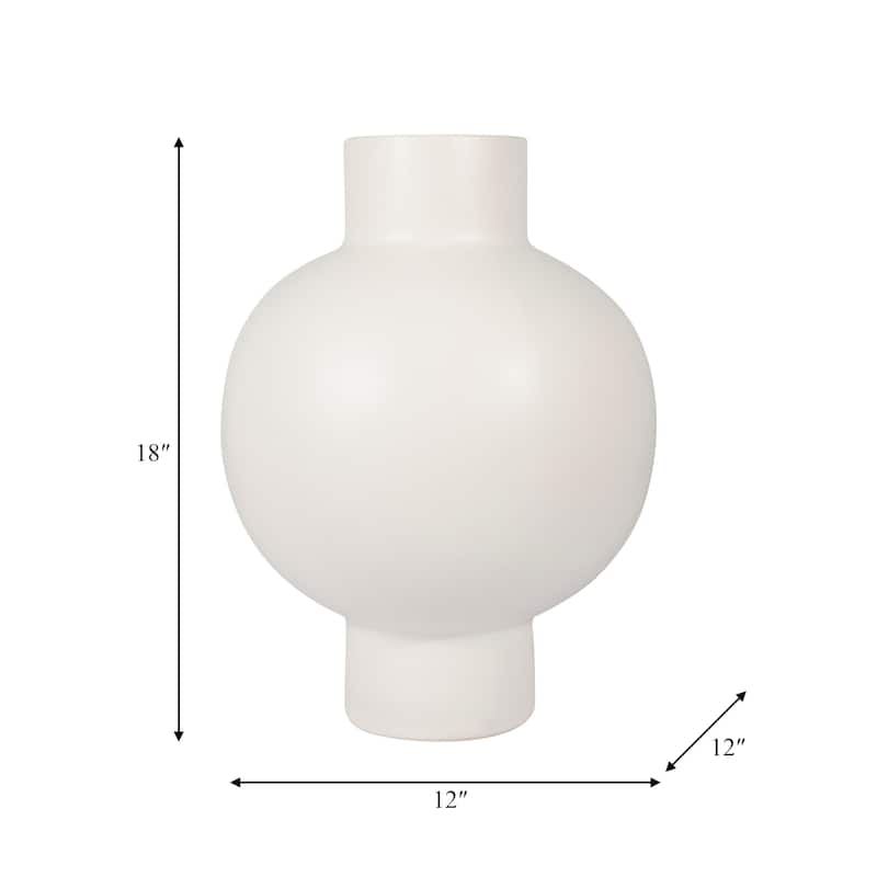 Sagebrook Home Neutral Round Modern Ceramic Bubble Vase
