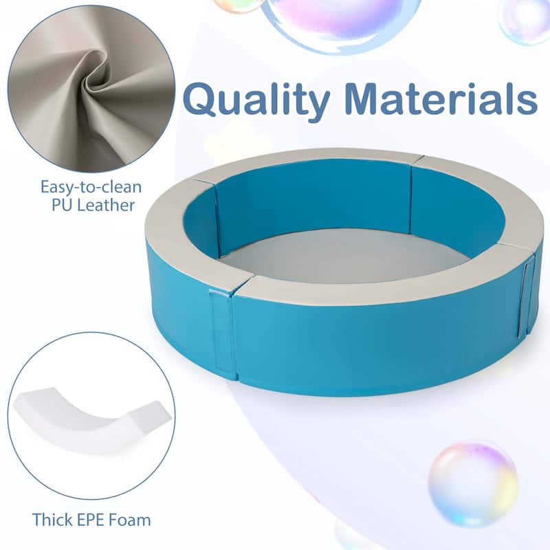 Costway 44.5" x 10" Baby Ball Pit Detachable Foam Ball Pit with 50