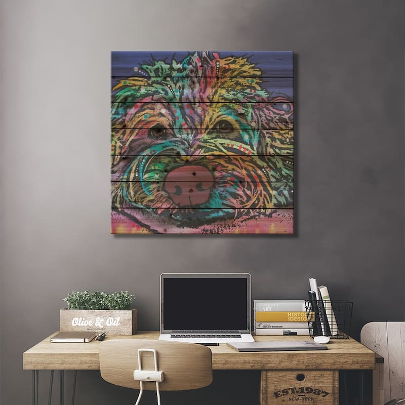 La Lou Print On Wood by Dean Russo - Multi-Color