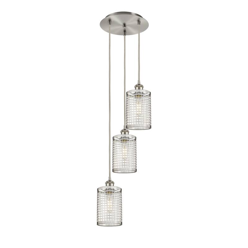 Innovations Lighting Nestbrook - 3 Light Cord Hung Multi Pendant - Brushed Satin Nickel