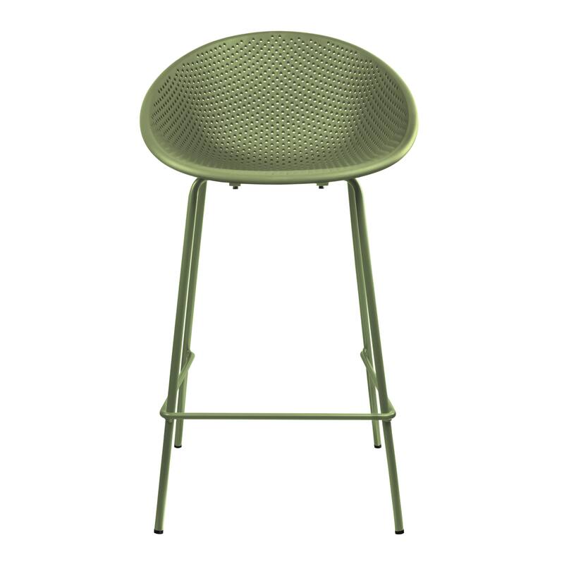 Set of 2 26-inch Contemporary Eiffel Dowel DSW Counter Height Stool Barstool With Backs For Kitchen Home Side Break Room