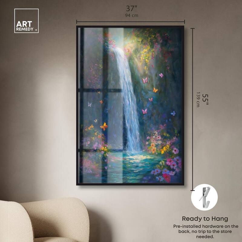 Hidden Falls II Shadowbox by Art Remedy
