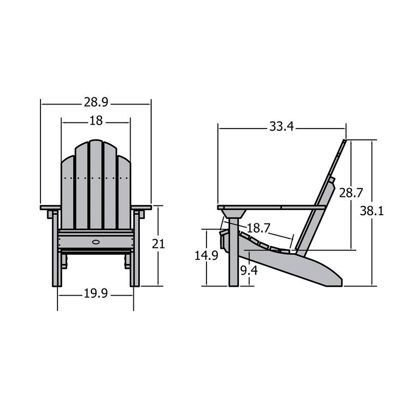 Classic Westport Adirondack Chair.