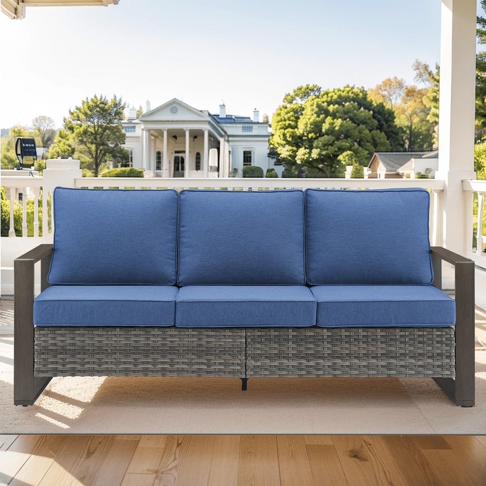 High Back Outdoor Furniture with Thick Cushion