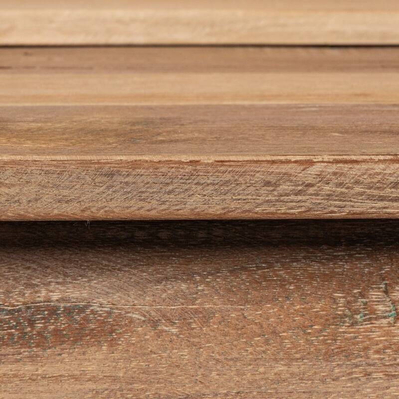 Reclaimed 2-Piece Wood & Metal Hutch with 4 Divided Shelves (Top sits or hangs)