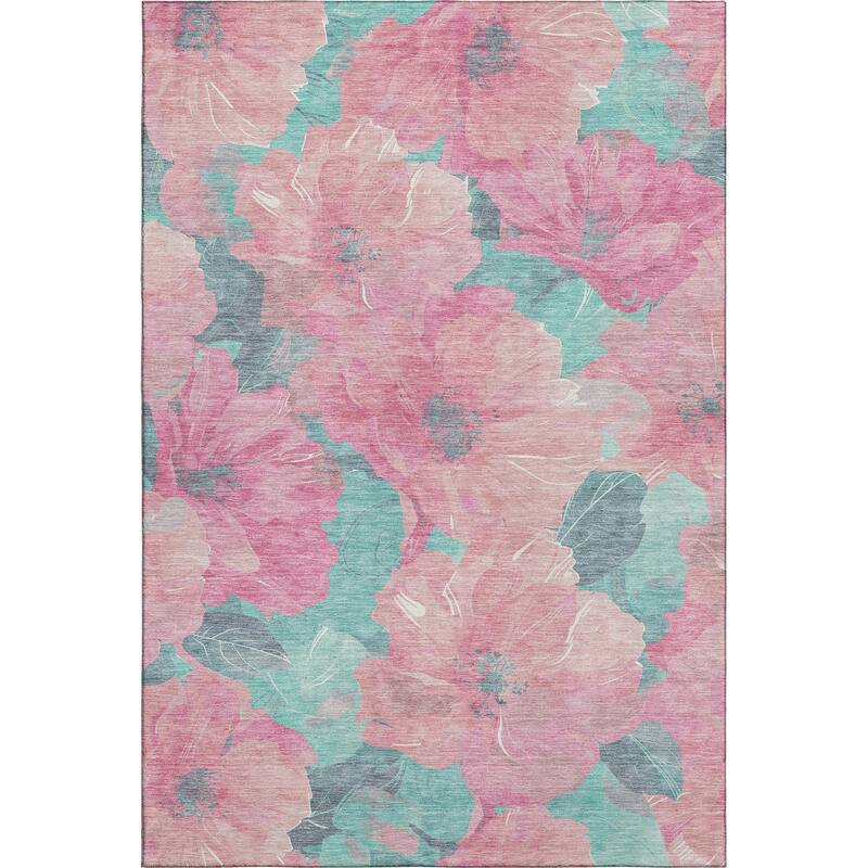 Premium Washable Super Soft Contemporary Floral Mayfield Rug