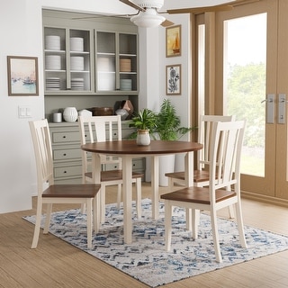 Furniture Of America Betsy Jane 5 Piece Country Style Round Dining Set Overstock 20831139