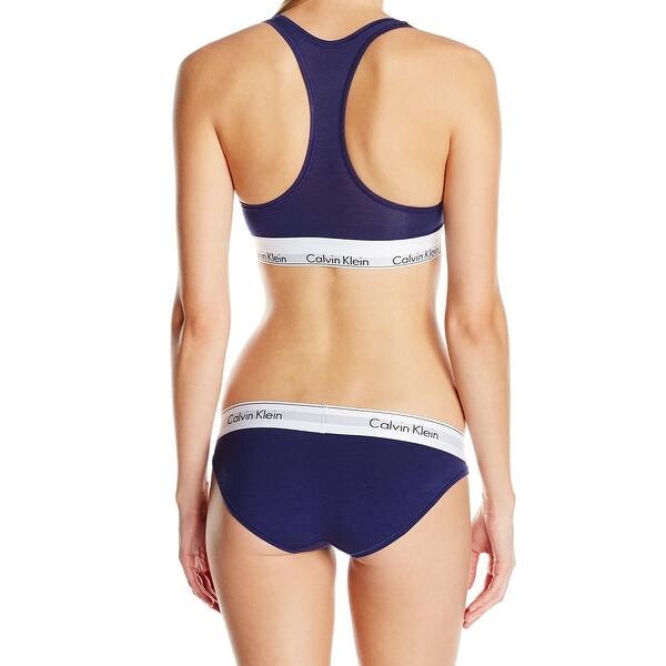 Shop Calvin Klein Women Bra Set Blue White Size Medium M Racerback