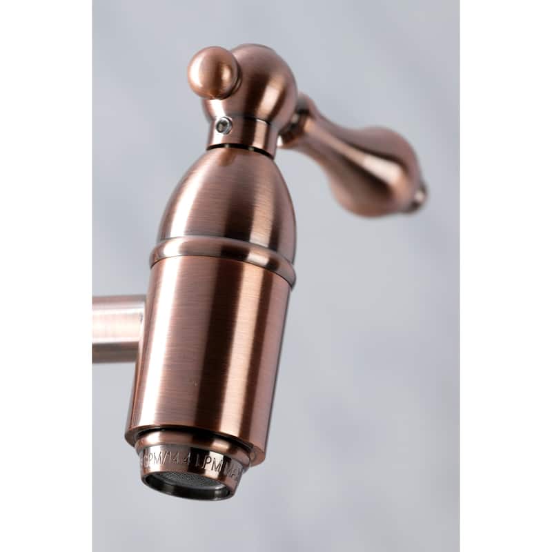 Restoration Wall Mount Pot Filler Kitchen Faucet