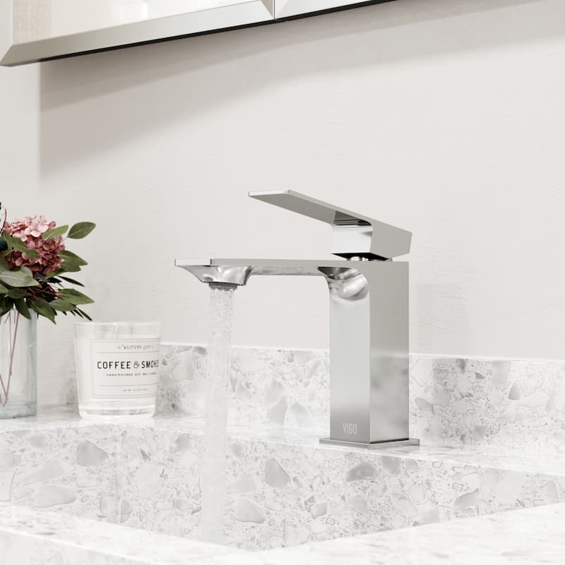 VIGO Dunn 6" H Single Handle Single Hole Bathroom Faucet