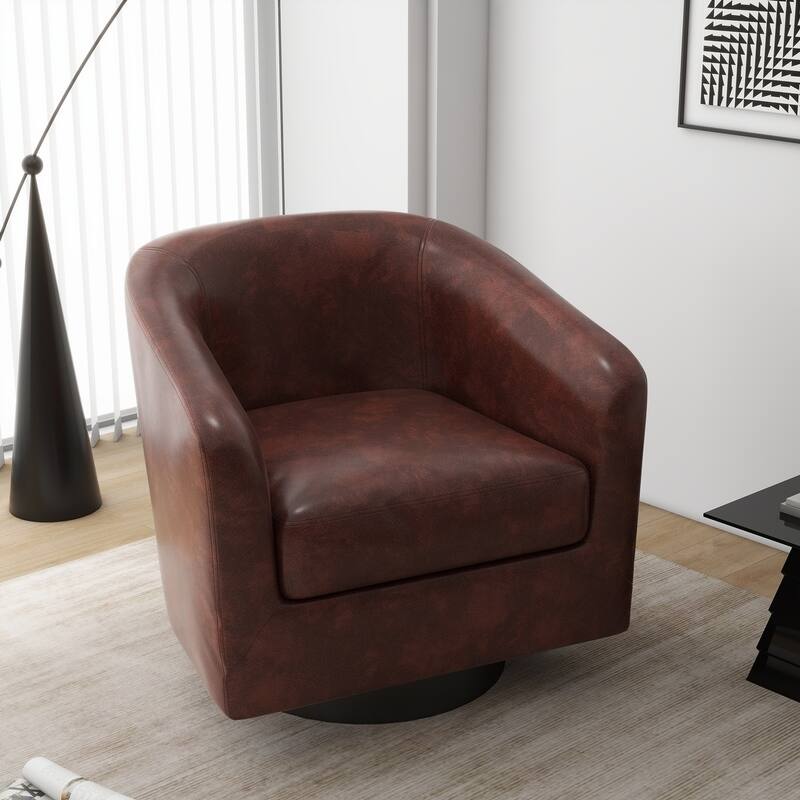 UIXE 360° Swivel Barrel Accent Chair Armchair For Living Room