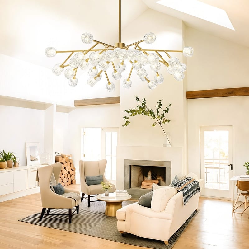 Modern Sputnik Crystal Chandelier Gold Glam Pendant Light