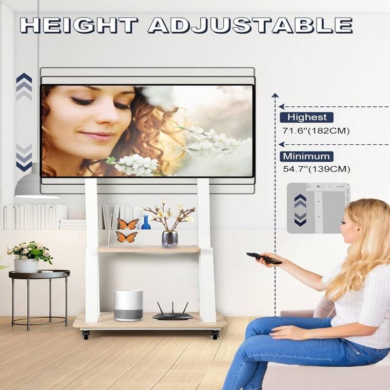 Mobile TV Stand Rolling TV cart