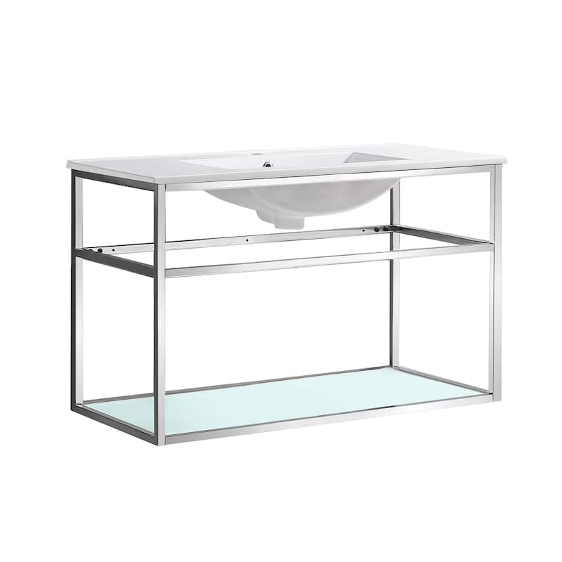 Swiss Madison Pierre 36-inch Open-shelf Metal Bathroom Vanity