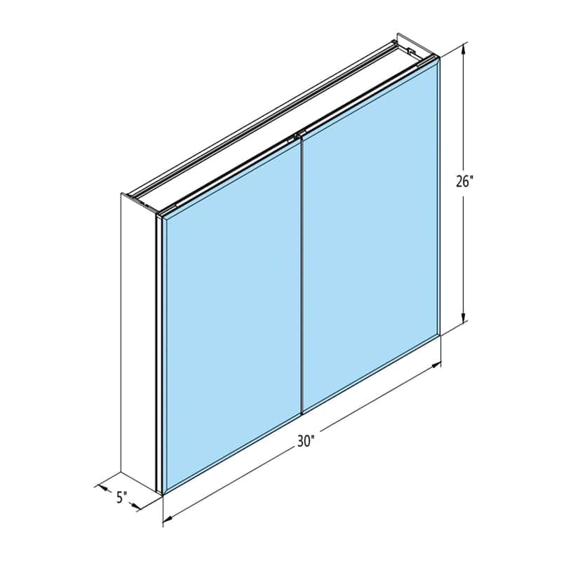 Rectangular Aluminum Recessed Mount /Surface Mount Medicine Cabinet with Mirror