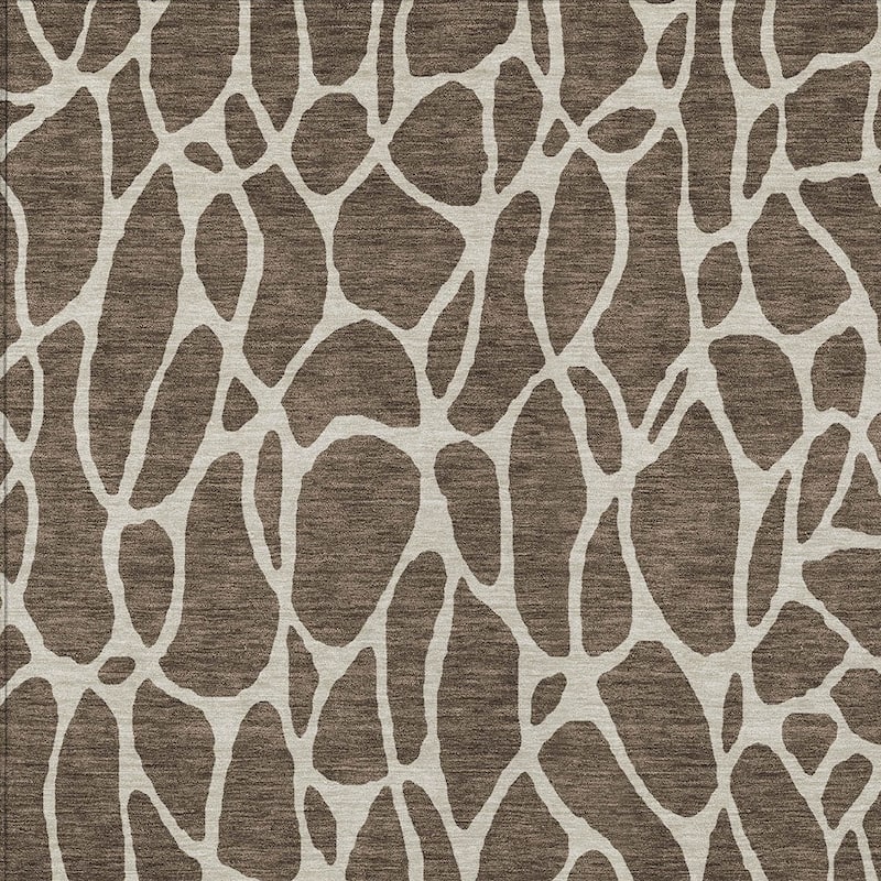 HomeRoots Geometric Transitional Rectangle Outdoor Rug