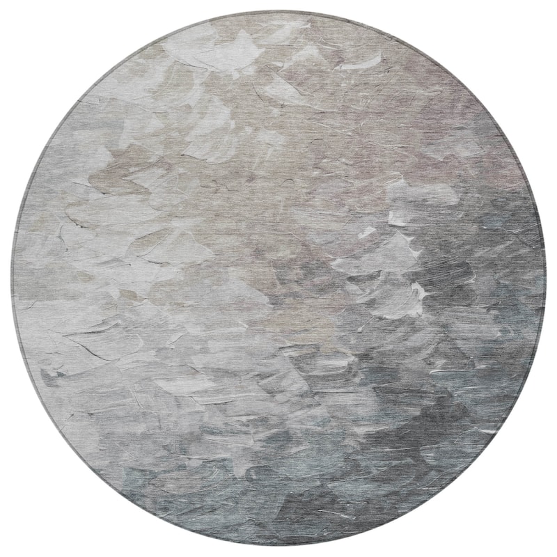 HomeRoots Abstract Transitional Rectangle Outdoor Rug