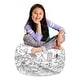 preview thumbnail 15 of 192, Kids' Stuffed Animal Storage Bean Bag Chair Cover or Toy Organizer 27 Inches Medium - Canvas Coloring Fabric - Fun World