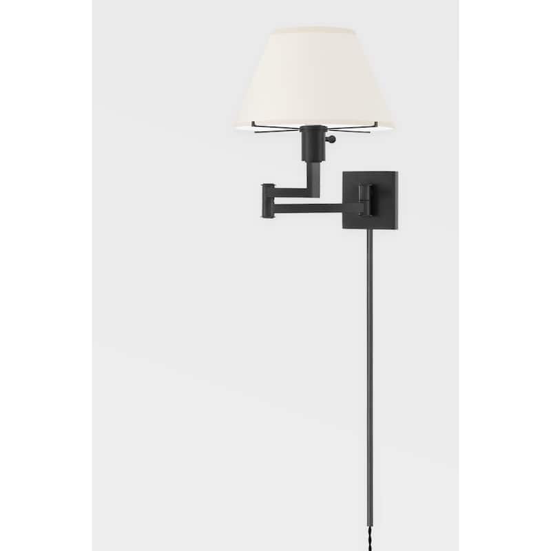 Leeds 1-Light Plug In Wall Sconce by Mark D. Sikes
