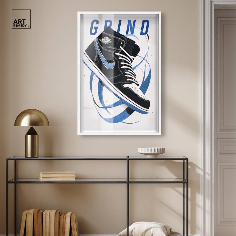 Blue Ribbon Sneaker Shadowbox by Art Remedy