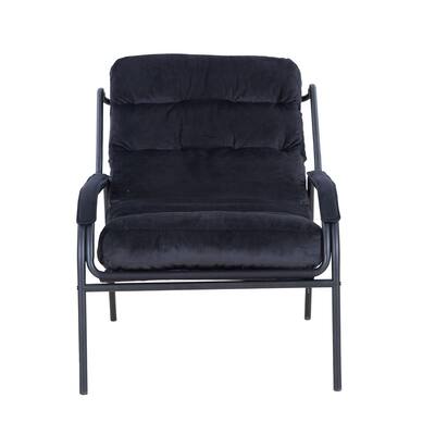 Iron Arm Club Chair with Metal Legs Moveable Cushion