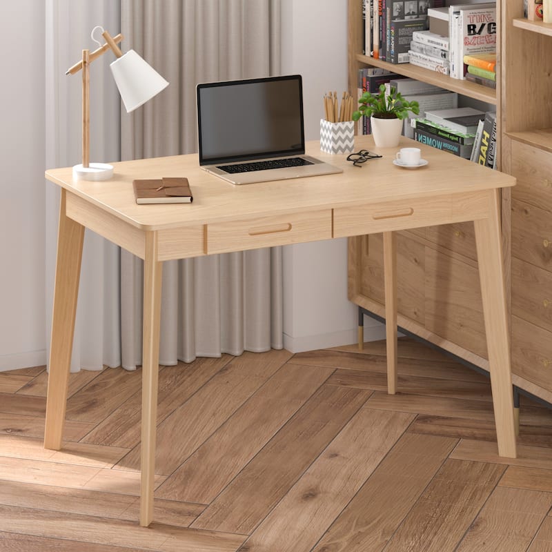 39.4"W Study Desk Writing Desk Simple - Oak