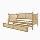 preview thumbnail 19 of 17, Traditional Style Rattan Daybed Twin Size Trundle for Limited Space, No Box Spring Needed, Twin Size