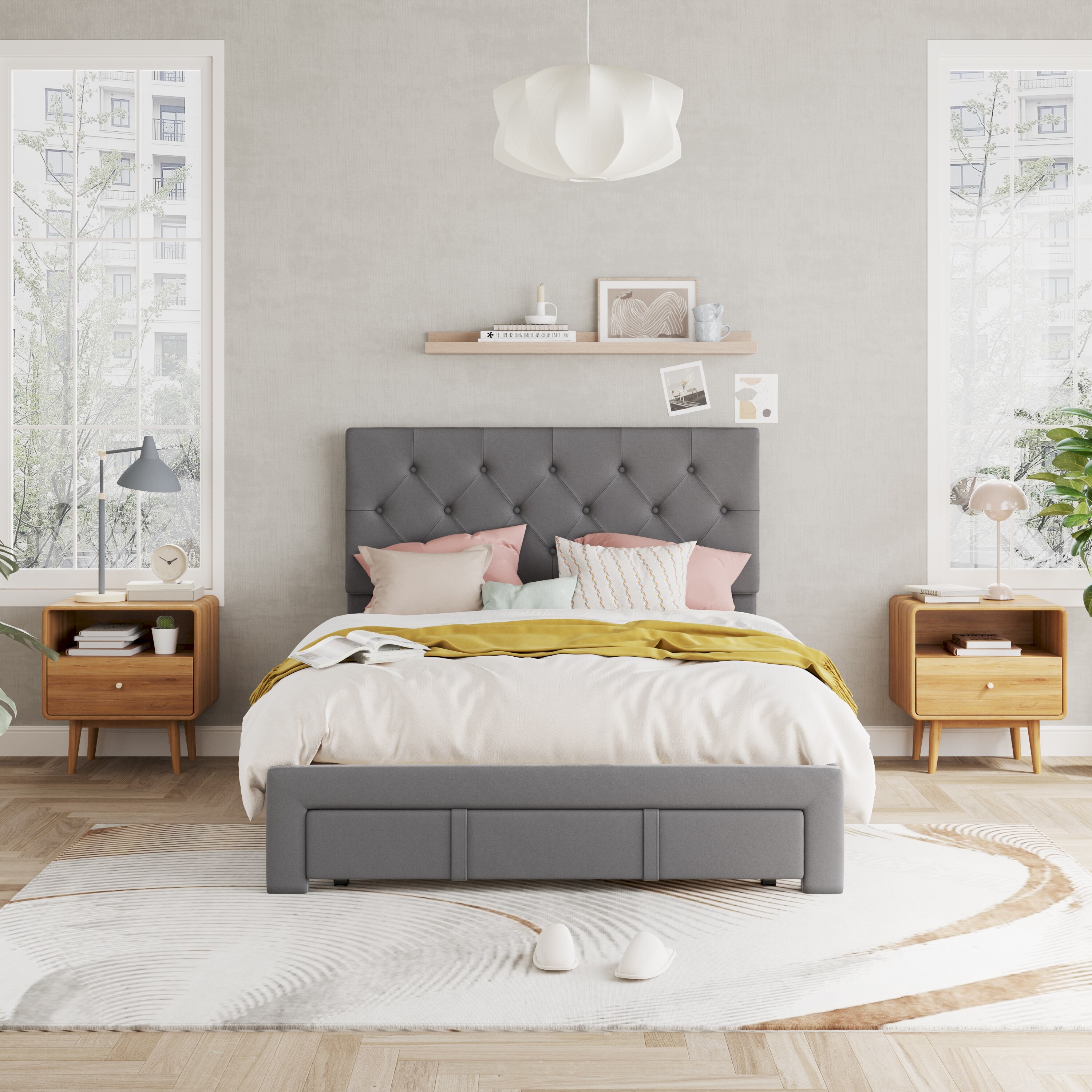 Gray storage bed sale