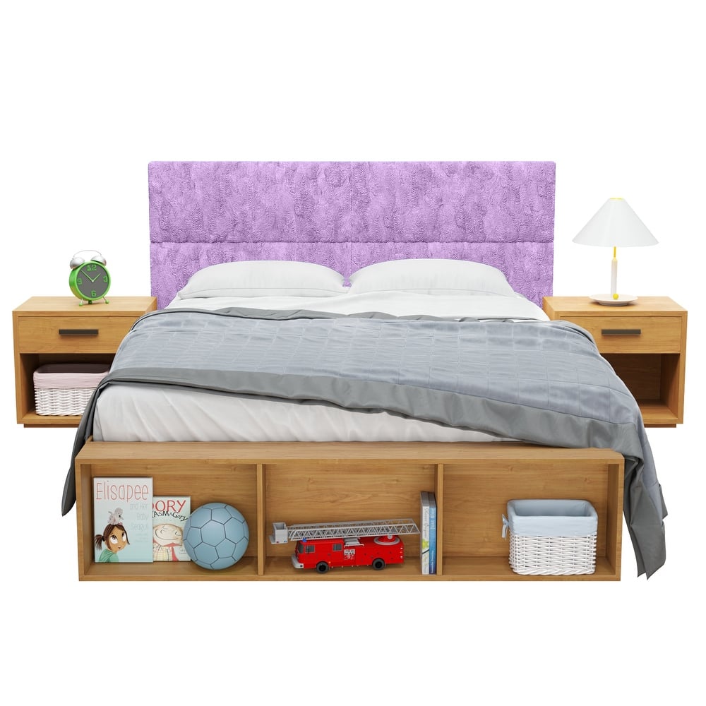 Jaxx Panelist Modern Padded Headboard - Set of 4 Fun Color Panels for Kids