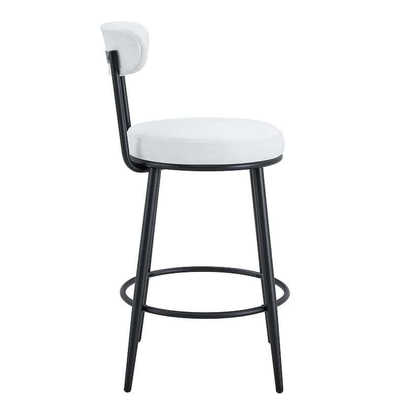 Fashionable and Comfortable - Two Sets of Ergonomic High Legged Bar Chairs,With White Fabric Cushions