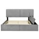 preview thumbnail 30 of 34, Upholstered Platform Bed with Lateral Storage Compartments and Thick Fabric,Velvet