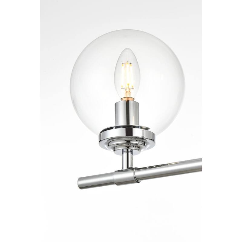Inzo 1 Light Black and Clear Bath Sconce